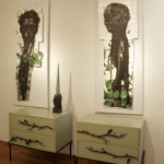 G Duskin design/ M Beane execution: repurposed wood cabinets with forged iron decorative branches