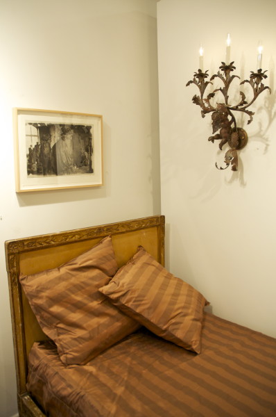 Antique Bed [pair] Marché Aux Puces, Paris, Cherub Sconce [pair]